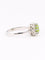 Bague 53 Bague péridot entourage diamants 58 Facettes 1174.6