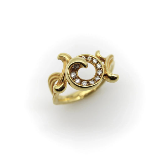Bague 53.5 Bague spirale Origen en or et diamants Carrera y Carrera 58 Facettes A1002N