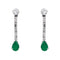 Boucles d'oreilles Boucles d'oreilles Puces Or blanc Emeraude 58 Facettes 3160684RV