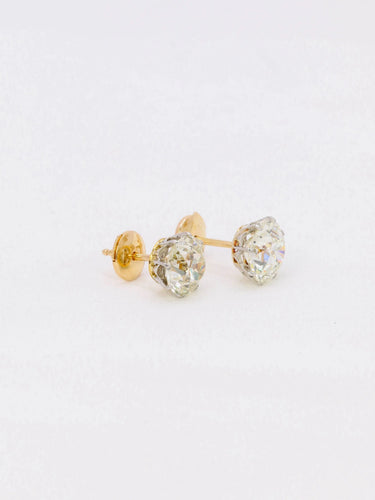 Boucles d'oreilles Boucles d'oreilles puces diamants taille ancienne 3.37 ct 58 Facettes 391.5