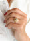 Bague 56 Bague ancienne fleur or jaune pierre blanche 58 Facettes 1CA0000012/1