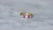 Bague 52 Bague Jarretière Diamants et Rubis sur Or jaune 58 Facettes