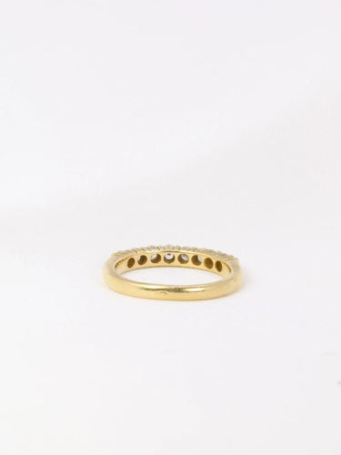 Bague 51 Demi-Alliance américaine en or jaune et diamants 0,5 ct 58 Facettes J115