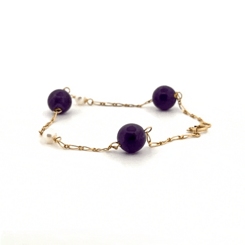 Bracelet Bracelet Or jaune et améthyste 58 Facettes BRA-GS34788-2