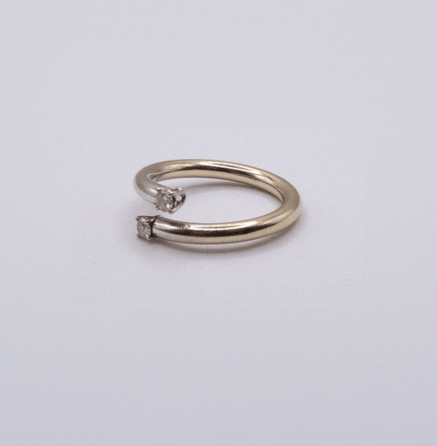 Bague 55 Bague Toi et Moi or blanc diamants 58 Facettes 17-GS30885-62