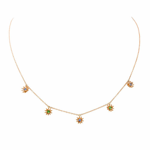 Collier Mellerio Collier Le petit Cactus Or rose Saphir 58 Facettes 3112161CN