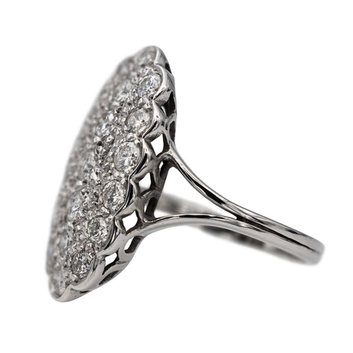 Bague 51.5 Bague Marquise Or blanc Diamant 58 Facettes 2867339CN