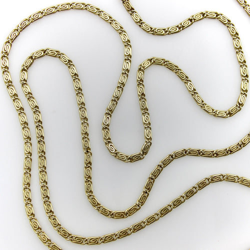 Collier Chaîne vintage à maillons entrelacés en or jaune de 26 pouces 58 Facettes A2003D