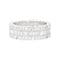 Bague 48 Bague Cartier or blanc, diamants "Tank Française". 58 Facettes 33679