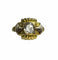 Bague 52 Bague Art Déco en or jaune et blanc, avec diamant couronne rose 58 Facettes