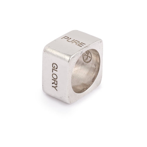 Bague 53 Bague Carrée Attribuée à Dinh Van Argent 925 Millièmes 58 Facettes BS215