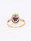 Bague 55 Bague Napoléon III or jaune améthyste perle 58 Facettes J600