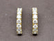 Boucles d'oreilles Demi-Créoles Or Jaune Pavées Diamants 58 Facettes A7037