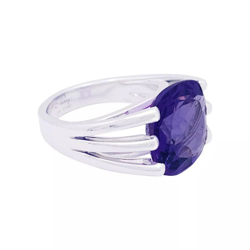 Bague 52 Bague Poiray "Fil" or blanc, améthyste. 58 Facettes 33622