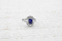 Bague Bague Platine Saphir Diamants 58 Facettes 22801