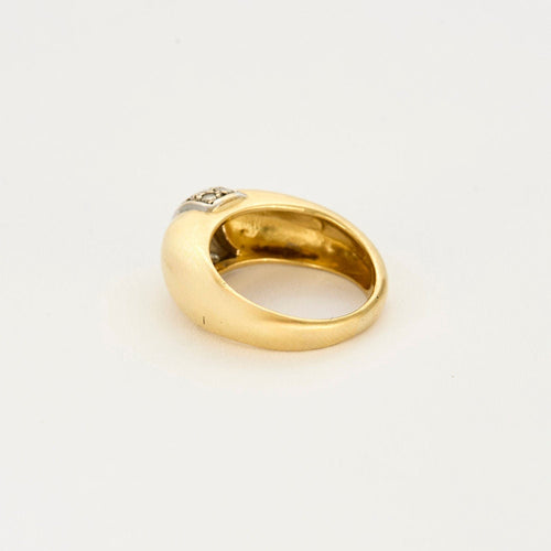 Bague 48 Bague jonc or jaune et gris, diamants 58 Facettes CHAL0178