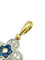 Pendentif Pendentif Croix 2 Ors 18K Saphir et Diamants 58 Facettes