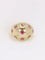 Bague Bague boule vintage en or jaune, rubis et diamants 58 Facettes J134