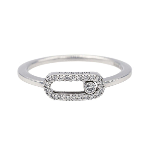 Bague 50 Messika Bague Move Uno Or blanc Diamant 58 Facettes 3946314RV