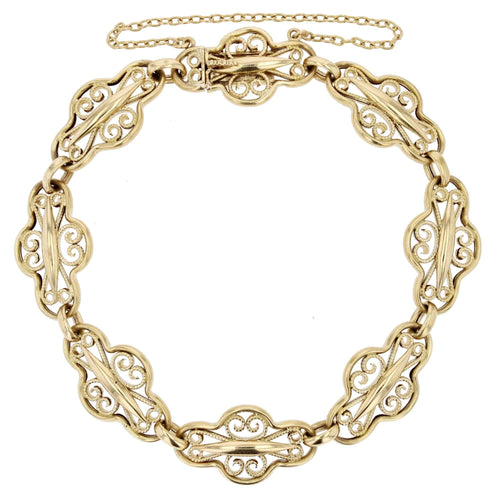 Bracelet Bracelet ancien maillons filigranés 58 Facettes 24-247