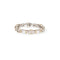 Bague 53.5 Bague d'éternité en or blanc à facettes mixtes 58 Facettes G14160