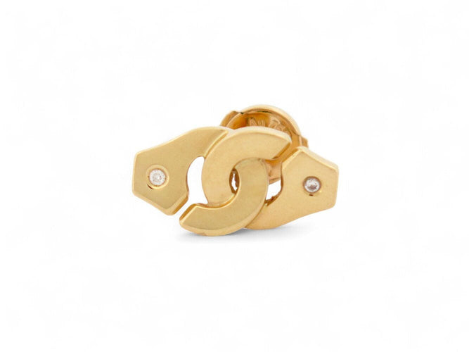 Boucles d'oreilles mono boucle d'oreille DINH VAN menottes r8 867411u or jaune & diamant 58 Facettes 270642