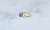 Bague 52 Bague or jaune, saphir Ceylan 1.60 Ct et diamants 58 Facettes