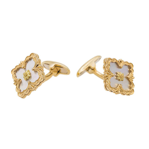Boutons de manchette Buccellati Boutons de manchette Or jaune Nacre 58 Facettes 3429440CN