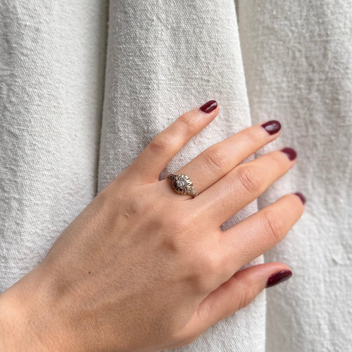 Bague 57 Bague Art déco n°96 en or blanc 18 carats et diamant 58 Facettes