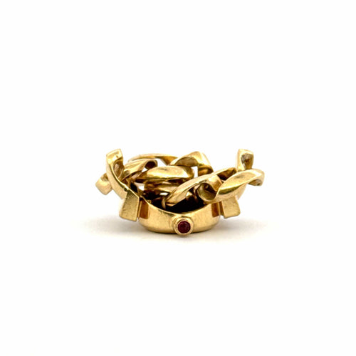 Bague Bague antique or jaune et diamants 58 Facettes