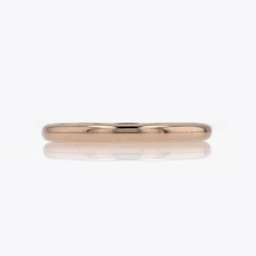 Bague 62 Alliance homme or rose bombée 58 Facettes 15-149A