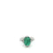 Bague en platine, émeraude et diamants