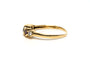 Bague 54 Alliance demi-américaine contemporaine en or jaune 18 carats sertie de rubis et de diamants 58 Facettes 21952