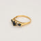Bague 56 Bague or jaune, saphir et diamants 58 Facettes BEA3298
