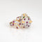 Bague Bague léopard vintage en or jaune 18 carats, taille 7, sertie de diamants, rubis et émeraudes aux yeux d'animaux. 58 Facettes G14000