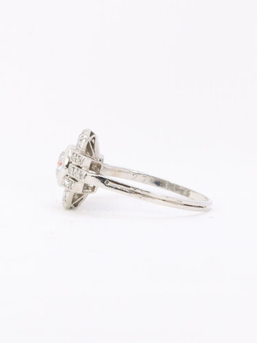 Bague 51 Bague Art Deco diamants platine 58 Facettes 1143