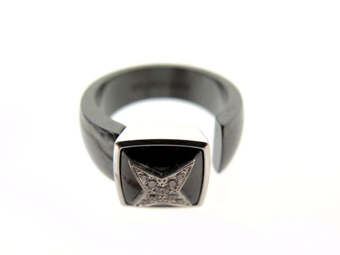 Bague 51 bague MAUBOUSSIN etoile sublime gm or blanc ceramique noire 58 Facettes 260462