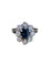 Bague 53 Bague Pompadour en or blanc et saphir diamants 58 Facettes