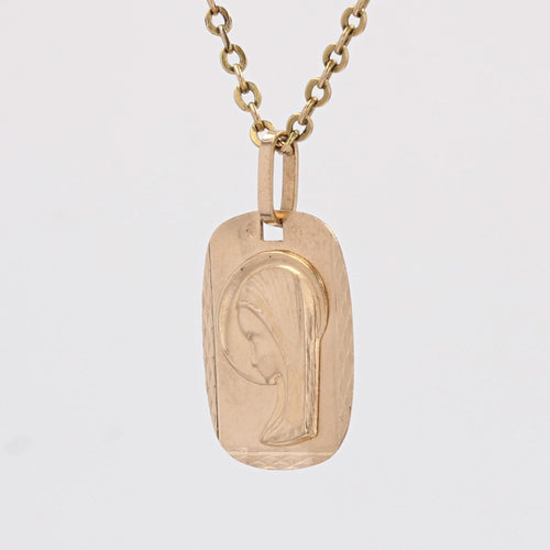 Pendentif Médaille or rose Vierge Marie 58 Facettes CVP114