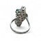 Bague 55 Bague or blanc, émeraudes diamants 58 Facettes 235