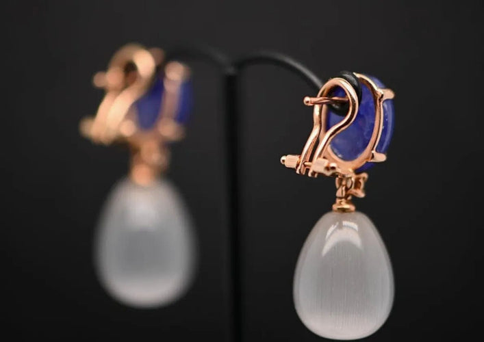 Boucles d'oreilles Boucles d'oreilles en or, tanzanites et diamants 58 Facettes