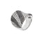 Bague 55 Bague bandeau diamants noirs et blancs 58 Facettes 25639