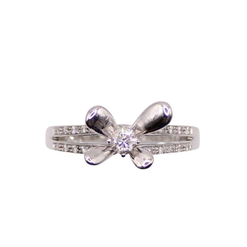 Bague 53 Bague MAUBOUSSIN "Moi aimer Toi" or blanc et diamants 58 Facettes
