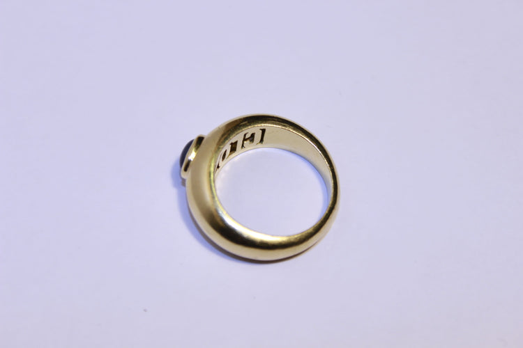 Bague Bague signée CLOZEAU Saphir cabochon 58 Facettes