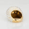 Bague Bague vintage David Webb en émail blanc, forme bombée, taille 6, bijou d'occasion de qualité 58 Facettes G13644