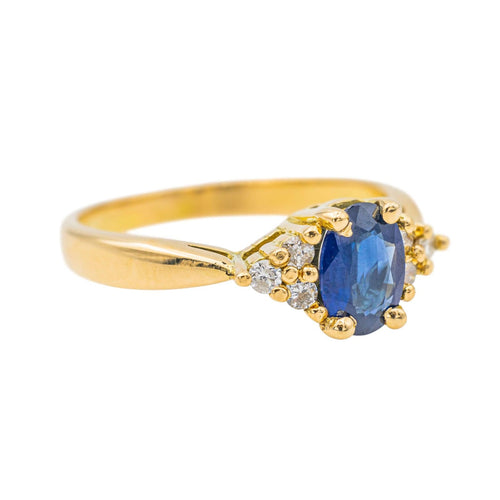Bague 53 Bague Or jaune Saphir, Diamant 58 Facettes 3683065CN
