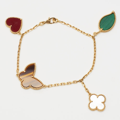 Bracelet Van Cleef & Arpels - Bracelet Lucky Alhambra 4 motifs en or jaune 58 Facettes
