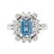 Bague 56 Bague Pompadour Or blanc Aigue Marine 58 Facettes 3655101CN