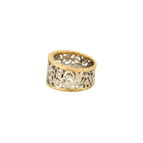 Bague 54 BAGUE AJOURÉE DEUX ORS 58 Facettes BO/240058
