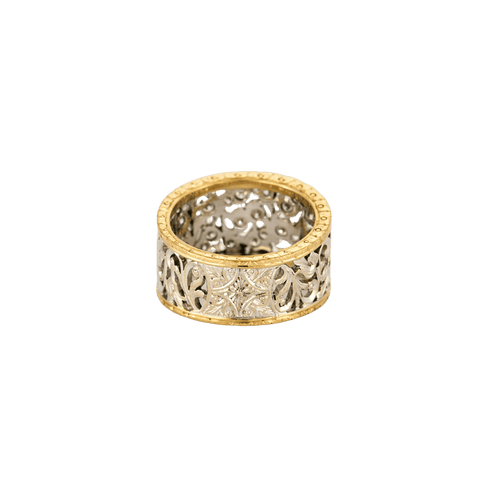 Bague 54 BAGUE AJOURÉE DEUX ORS 58 Facettes BO/240058